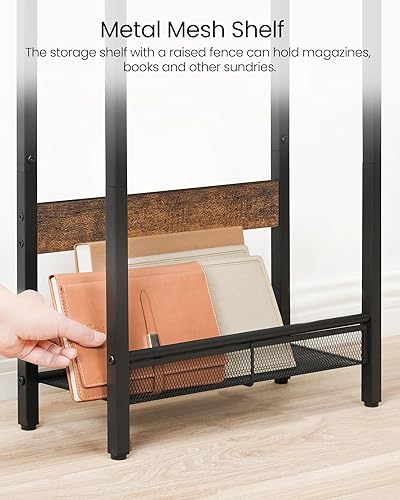 Miniatura 6 de Mesa auxiliar estrecha con estación de carga, mesa auxiliar pequeña, mesita de noche delgada para espacios pequeños, mesita de noche delgada con