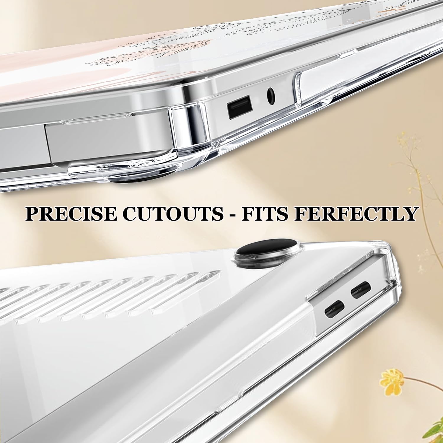 Slim Protective Case for Microsoft Surface Laptop 13 inch Copilot+PC 2025 (Model 2095), Lightweight Anti-Scratch Printed Pattern Plastic Hard Shell Case Cover, Abstract Line Floral - Image 5