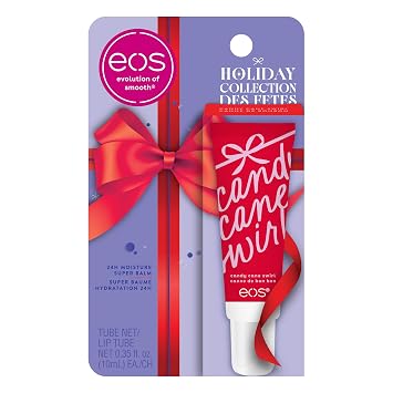eos Holiday Super Balm- Candy Cane Swirl, Lip Sleeping Mask, 0.35 fl oz