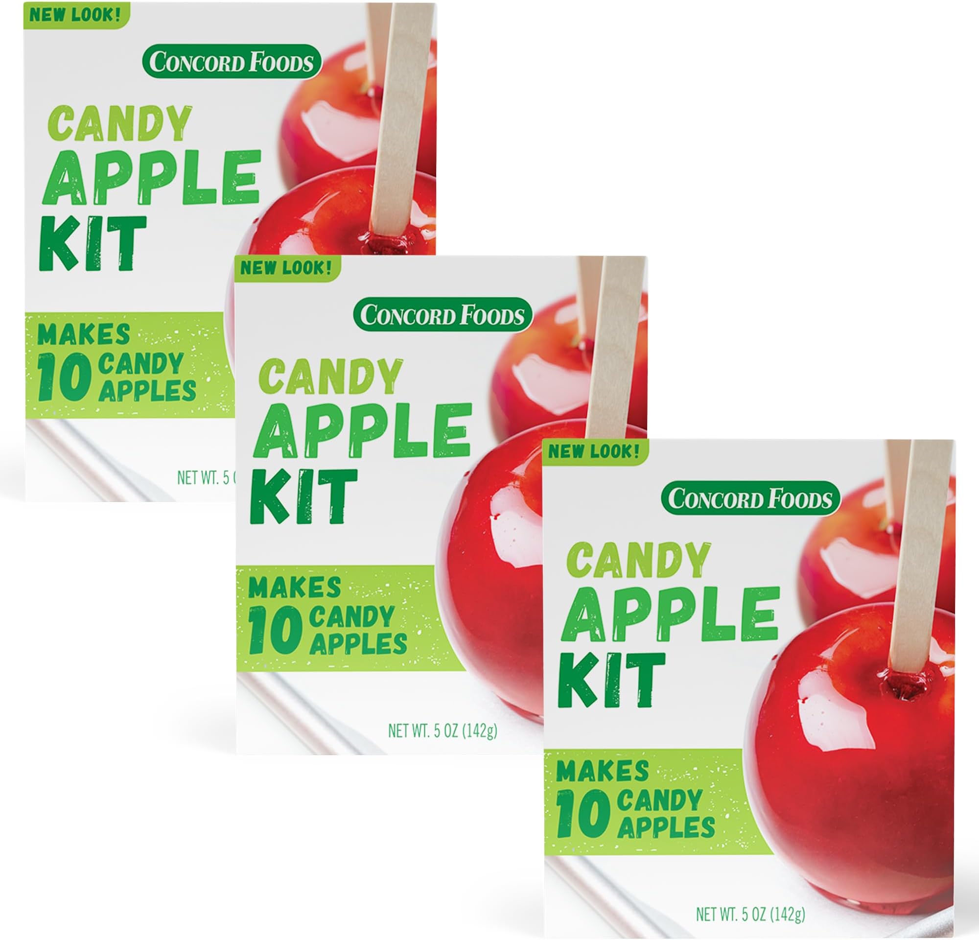 Concord Foods Candy Apple Kit with 10 Sticks, 5 oz (Pack of 3)