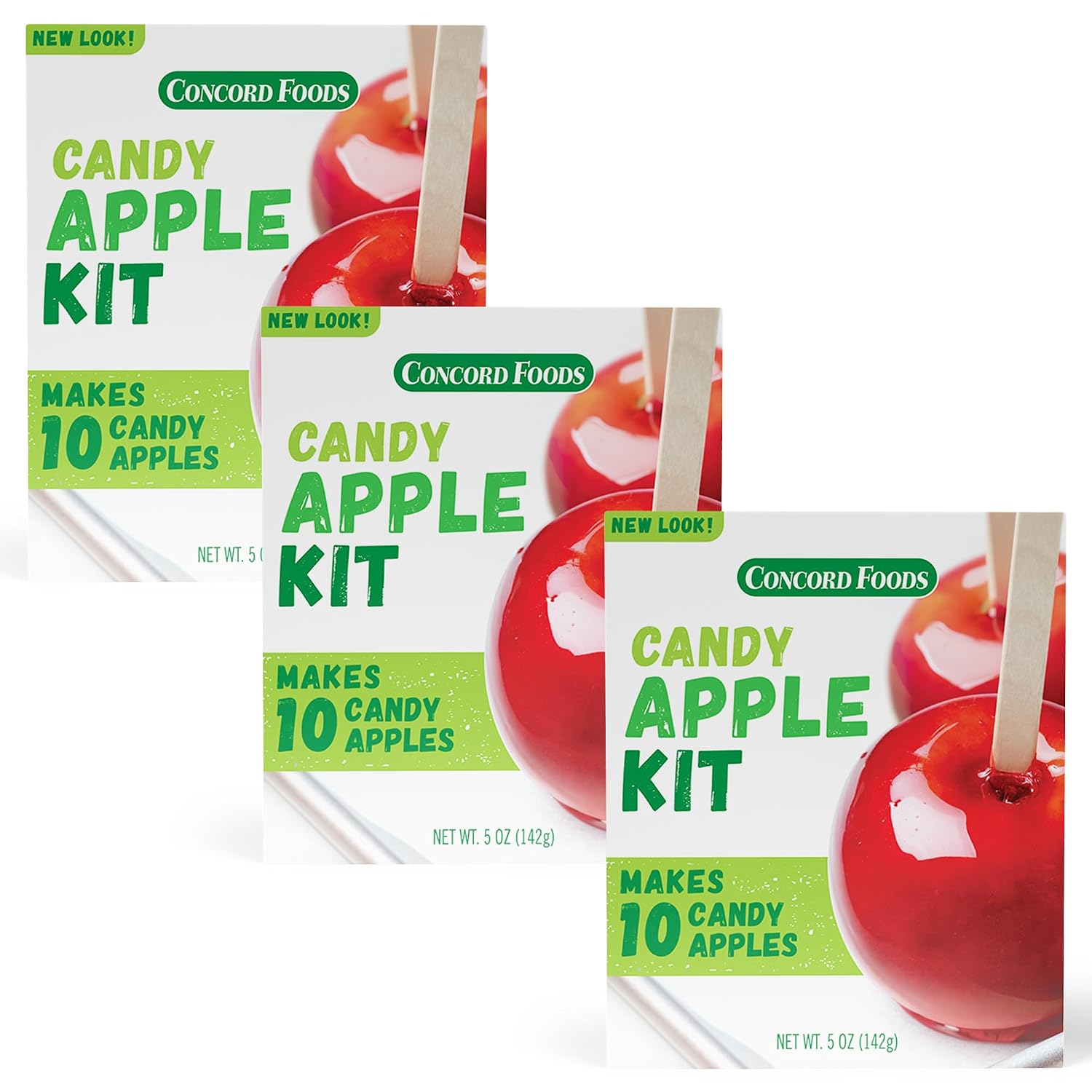 Concord Foods Candy Apple Kit with 10 Sticks, 5 oz (Pack of 3)