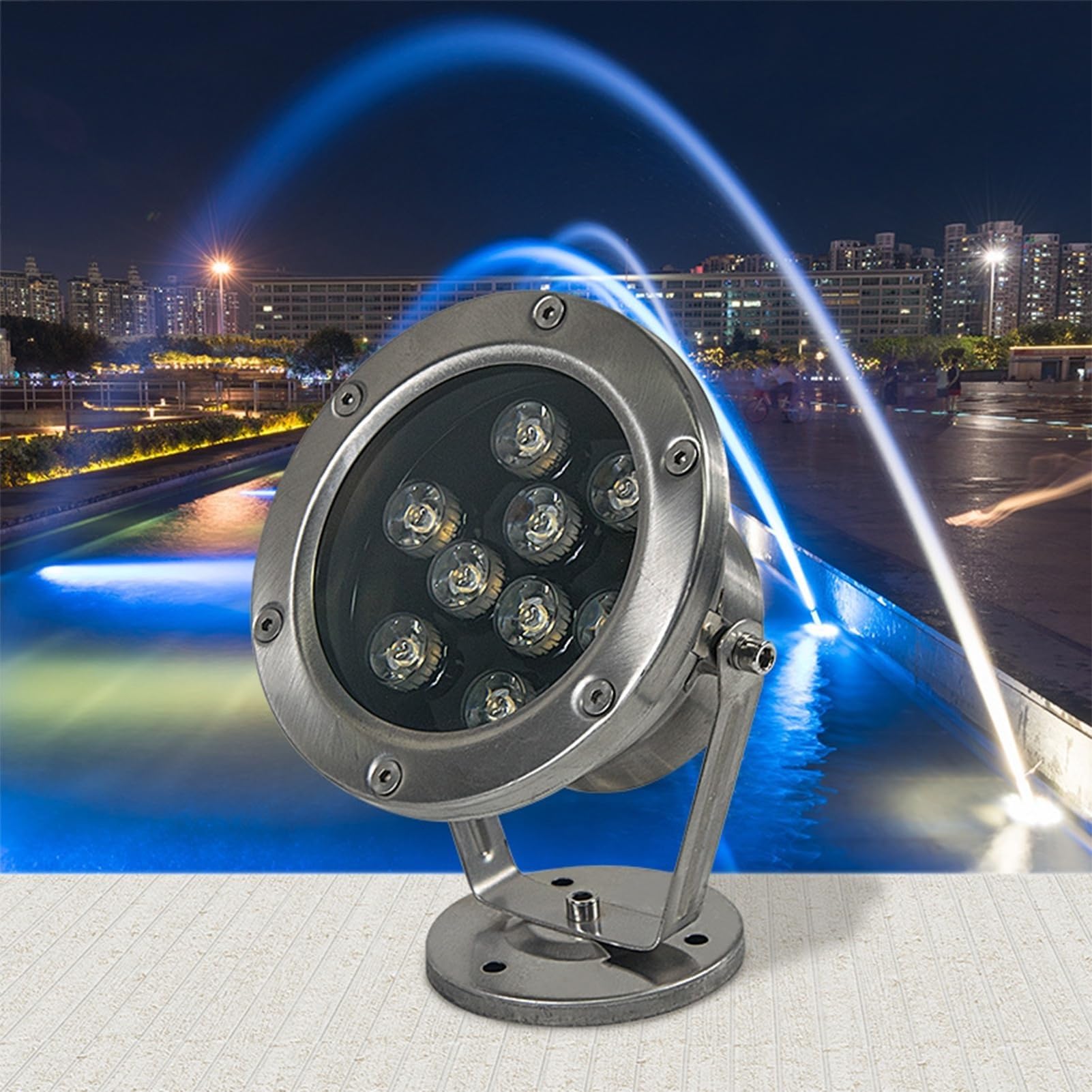Underwater Pond Light, Low Voltage AC12V LED Fountain Lights, IP68 Waterproof Submersible LED Pool Light for Outdoor Ponds Fountain Spotlight(RGB,6w)