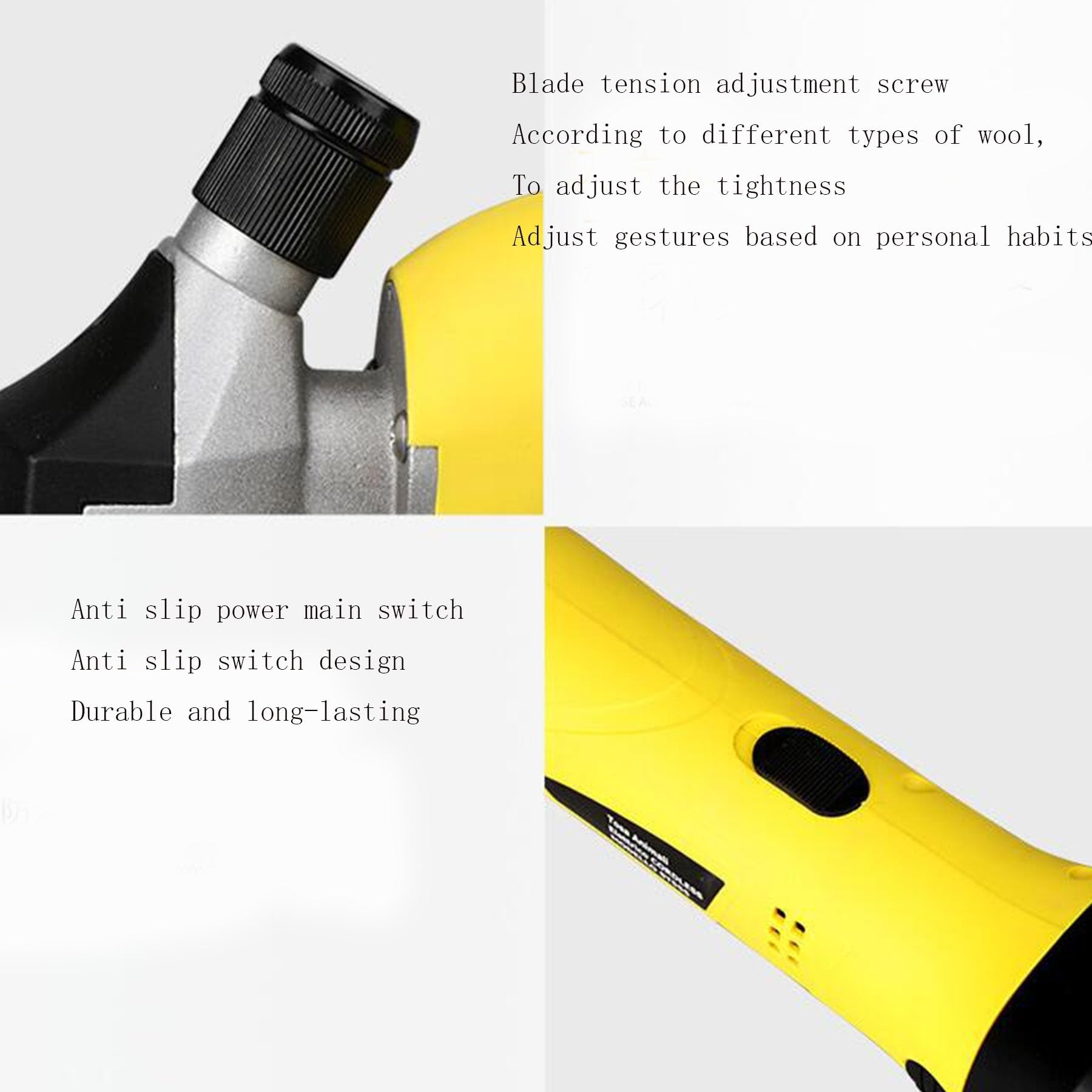 Forbici for pecore senza fili da 500 W Pro, tosatrici elettriche con due batterie, ricaricabili da 4400 mAh, senza fili, for rasare la lana di pelliccia di pecore, capre, bovini, animali da fattoria,