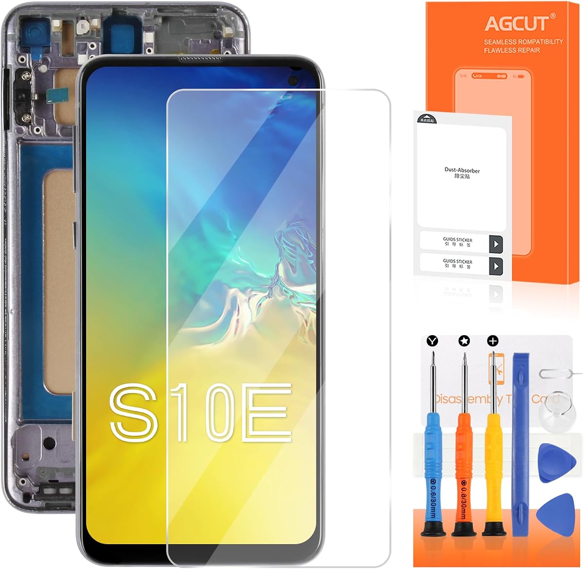 INCELL for Samsung Galaxy S10e Screen Replacement for Samsung S10e LCD Display SM-G970F SM-G970W SM-G970U LCD Digitizer Screen Touch Assembly with Frame(Not Support Fingerprint)