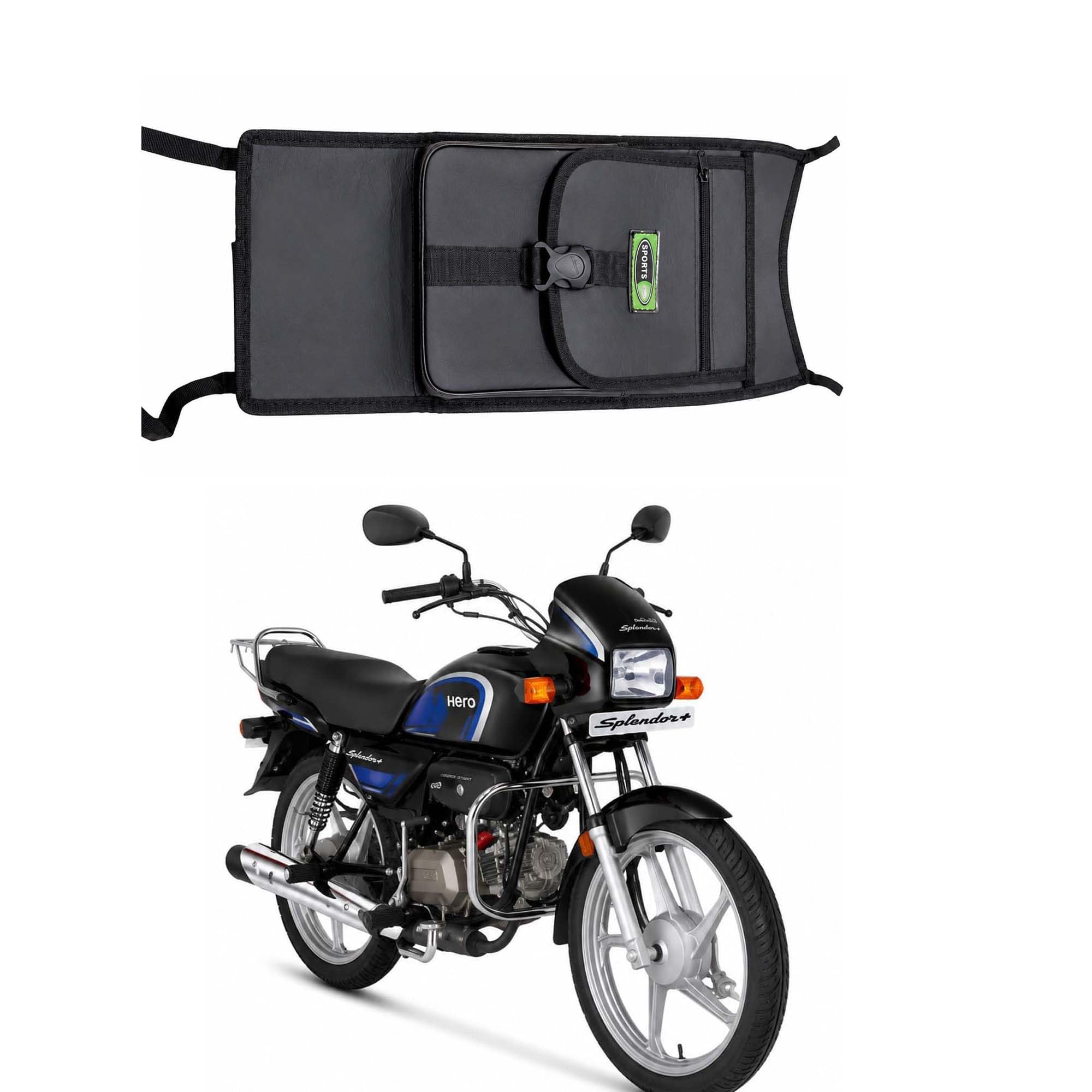 Bike Splendor Tank Cover/Bag Waterproof Compatible with Hero Splendor,Splendor Plus Xtec,Splendor Plus Flex Fuel, Splendor All Model-image-42
