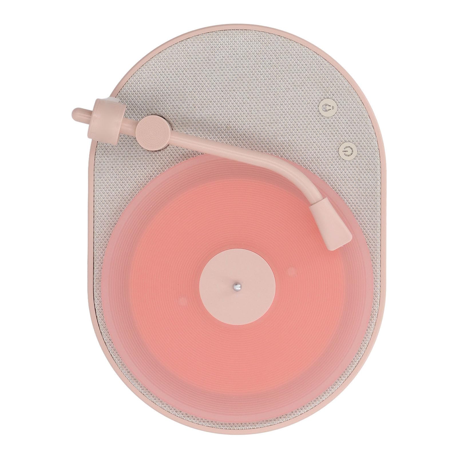 Luce Notturna con Altoparlante Bluetooth a Forma di Giradischi con Funzione di Aromaterapia per Decorazioni Domestiche e Musica Ambientale (Rosa Beige)