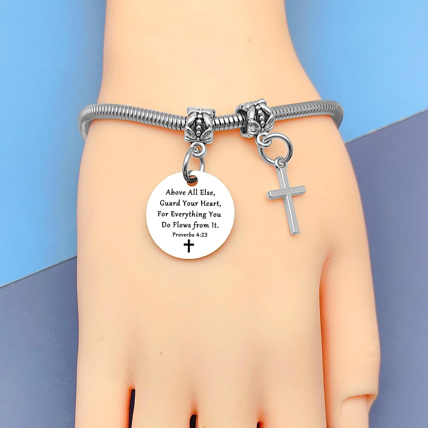 DlaeKua Christian Inspirational Gifts for Women Religious Bracelets Faith Bible Verse Gift Baptism Confirmation Gift Friend Religious Gift Motivation Gifts for Her Christmas Birthday Gifts - Image 2