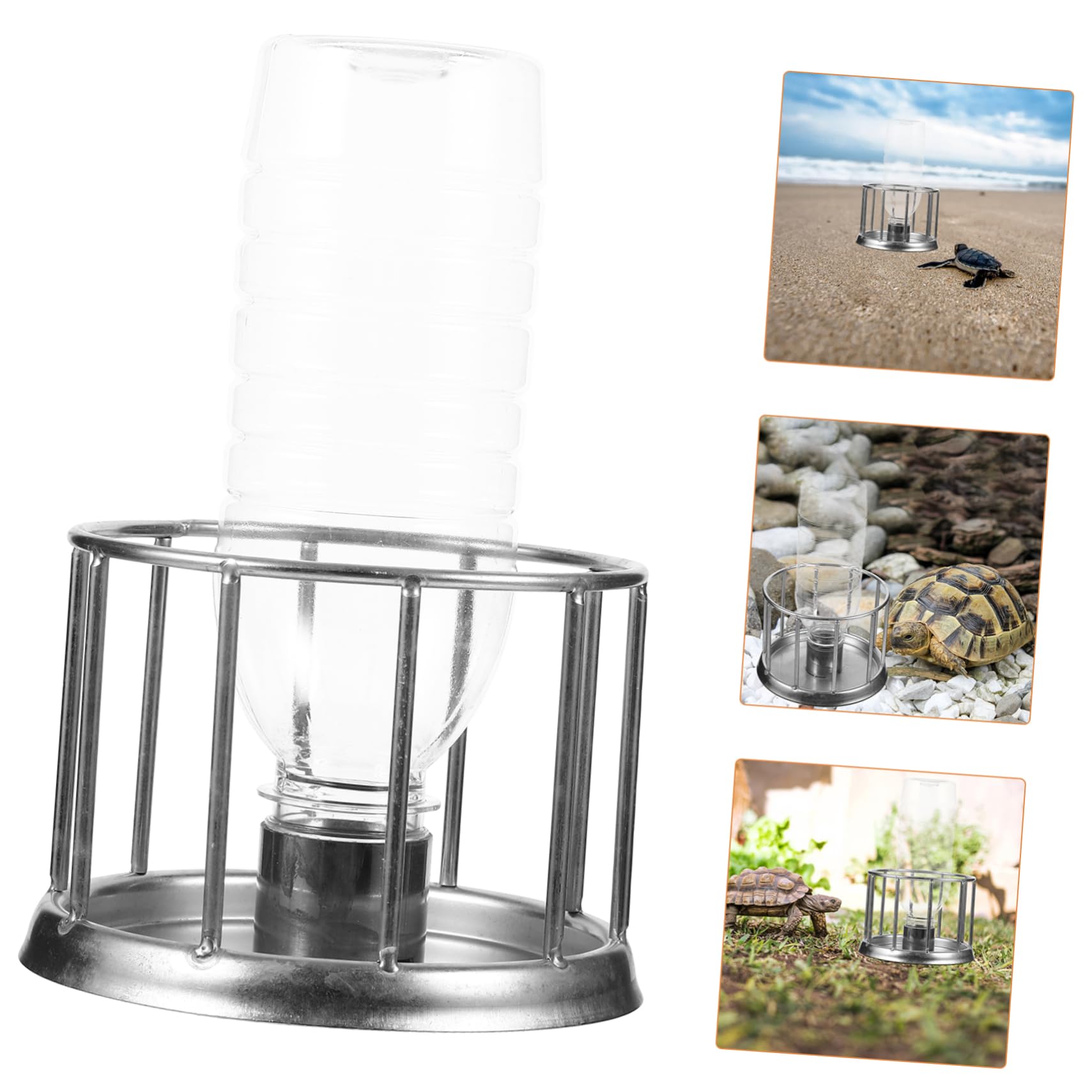 HANABASS 2piezas Bebedero De Acero Inoxidable para Tortugas y Reptiles Mini Plato Multifuncional para Comida y Agua para Terrarios y Acuarios