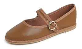 Women&apos;s Soft Classic Mary Jane Memory Foam Cushioned Comfort Round Toe Metal Buckle Flats Walking Shoes