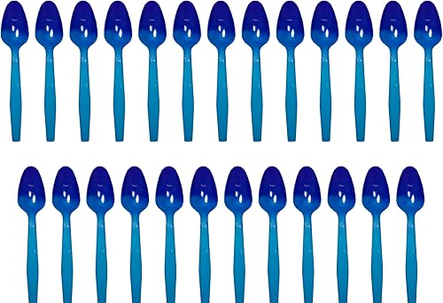 Miniatura 4 de Cucharas reutilizables de base biológica, paquete de 20, 5 colores diferentes, ideales para yogur, helado, helados, bebidas frías, fabricadas y