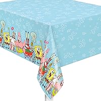 Vista 1 de Spongebob Squarepants - Mantel rectangular de plástico, 54 x 84 pulgadas, ideal para cumpleaños y fiestas de niños