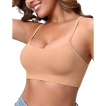 Seamless Bralette for Women, Pullover Thin Adjustable Straps Basic Wireless Sports Bra
