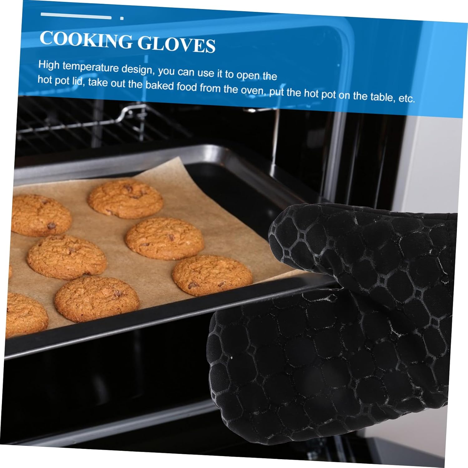 COLLBATH 2sets Oven Mittens and Towels Pot Holder Mats Non- Kitchen Cooking and Baking Tools for and Baking Enthusiasts