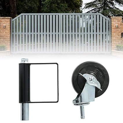 Gate Wheel, Rubber Load 75kg 4inch Door Wheel, Industrial Home(Black)'$