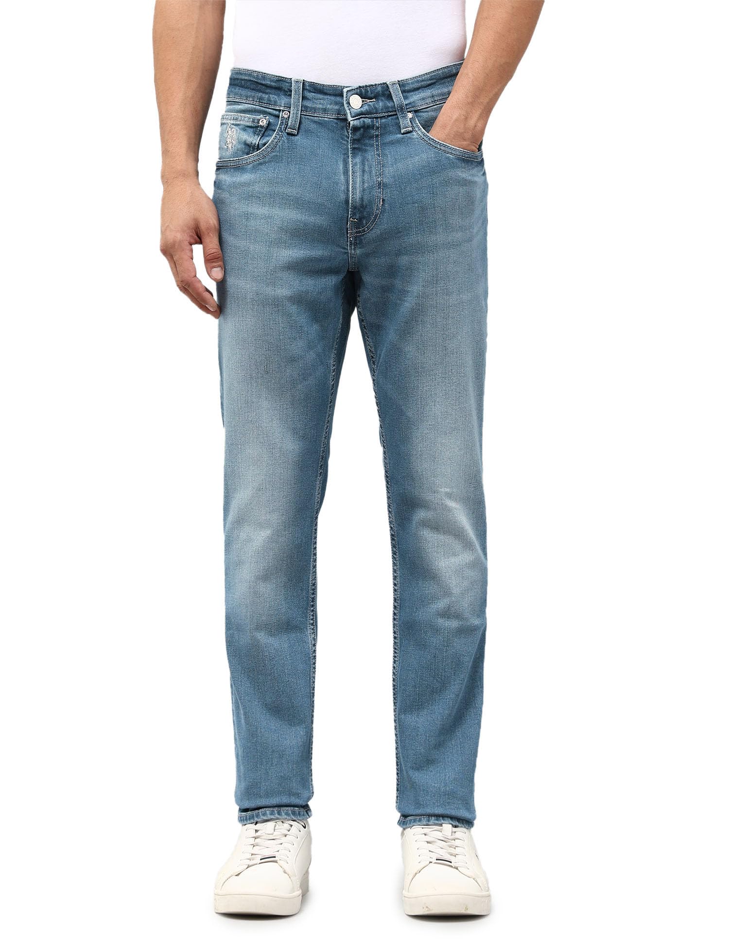 u.s. polo assn. denim co. Men's Brandon Slim Tapered Fit Blue Jeans-picture-24