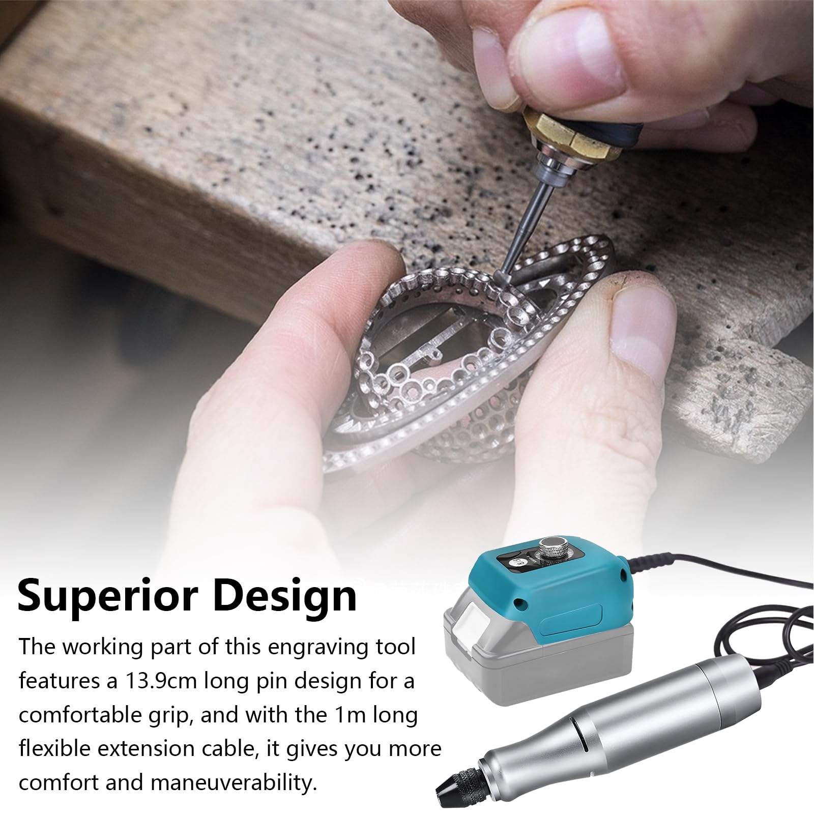 Makita 18 V Strumento Multifunzione a Batteria Senza Spazzole con 128 Accessori