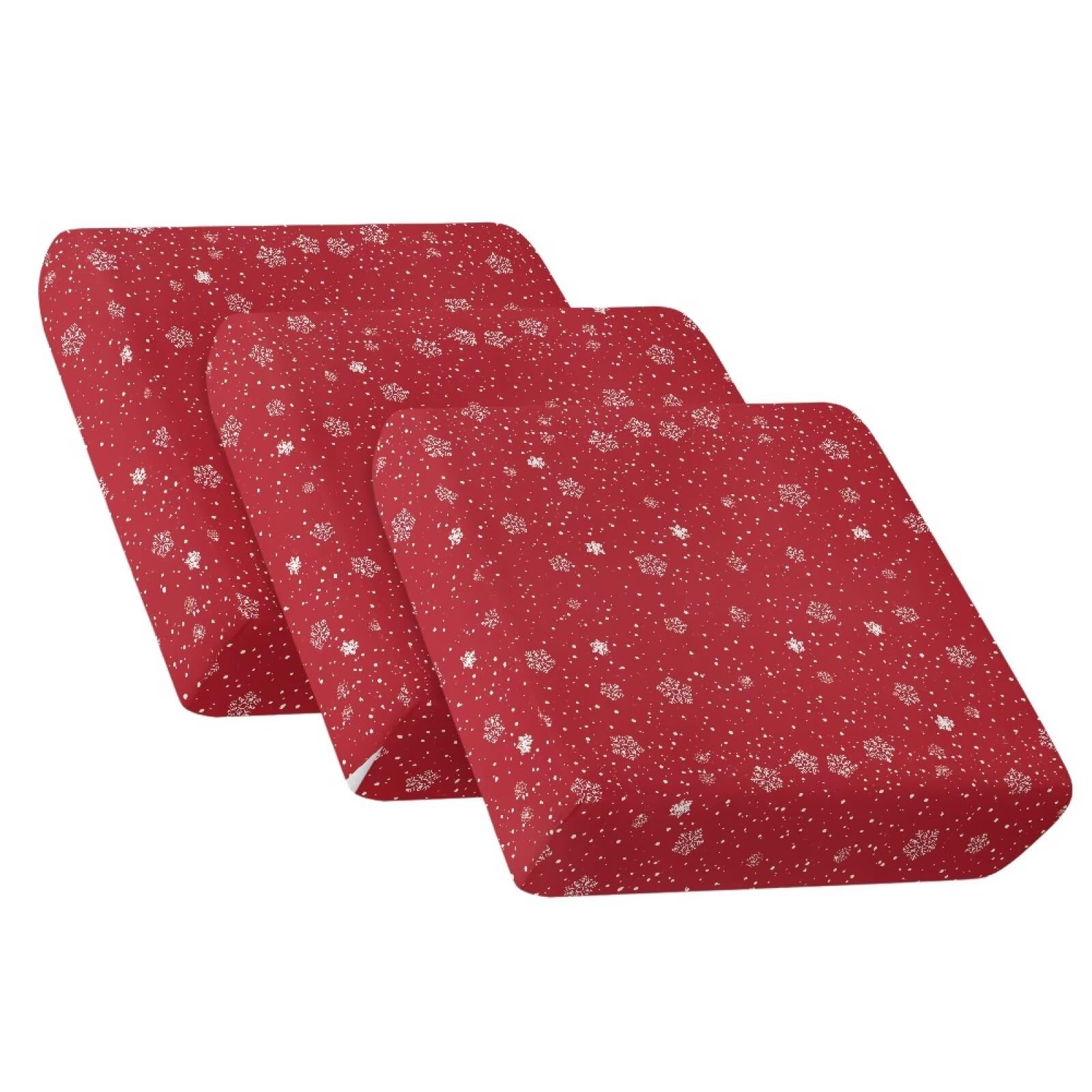 Housse de canapé de Noël rouge extensible Lot de 3 protections de meubles pour fête et mariage