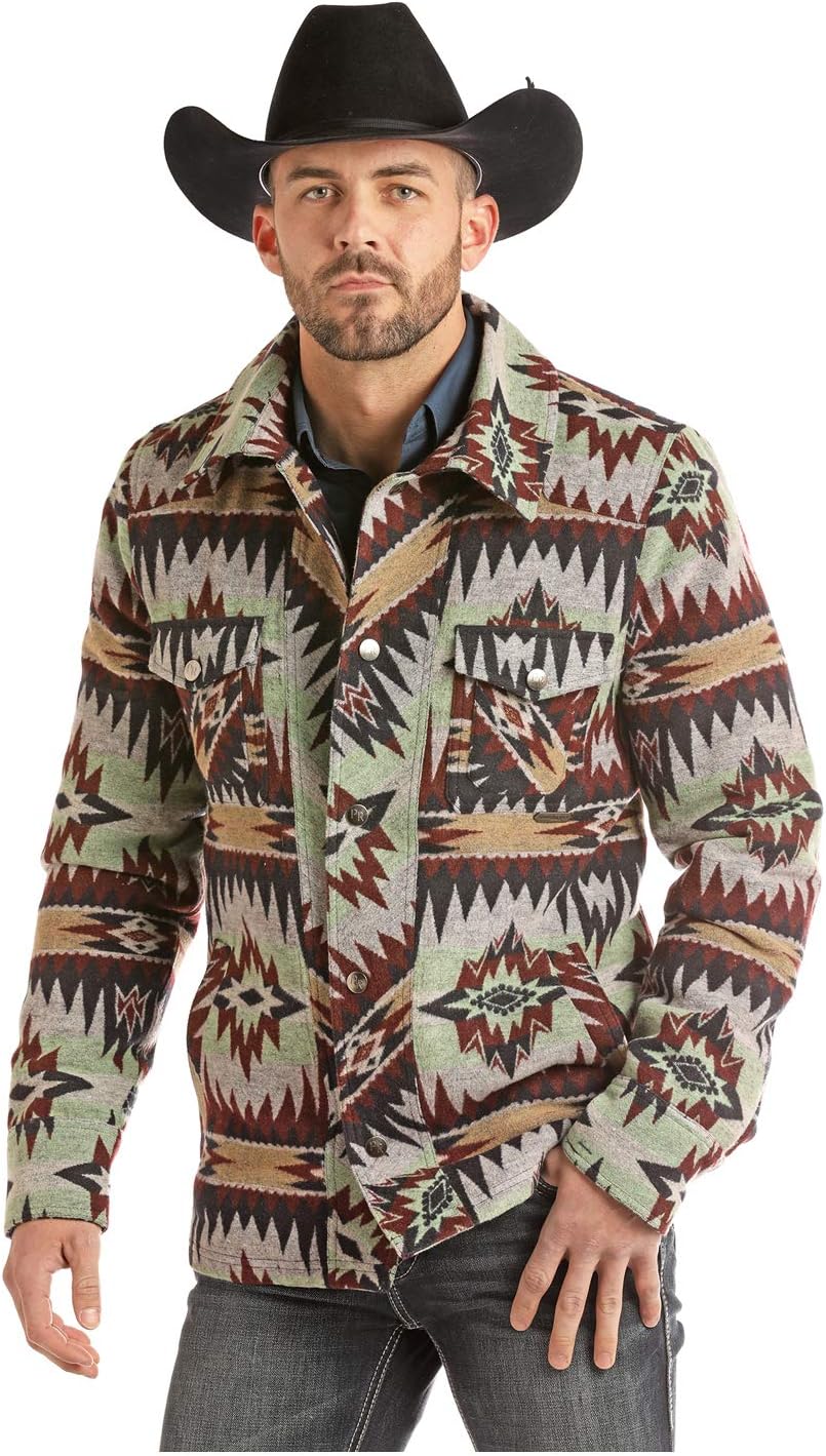 Powder River Outfitters Men's Aztec Commander Wool Jacket - 92-2639