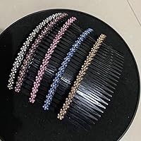 Vista 3 de 5 unids 24 dientes peine clip abrazadera para señora niñas pelo peines de pelo Rhinestone pelo lado peines 4.72