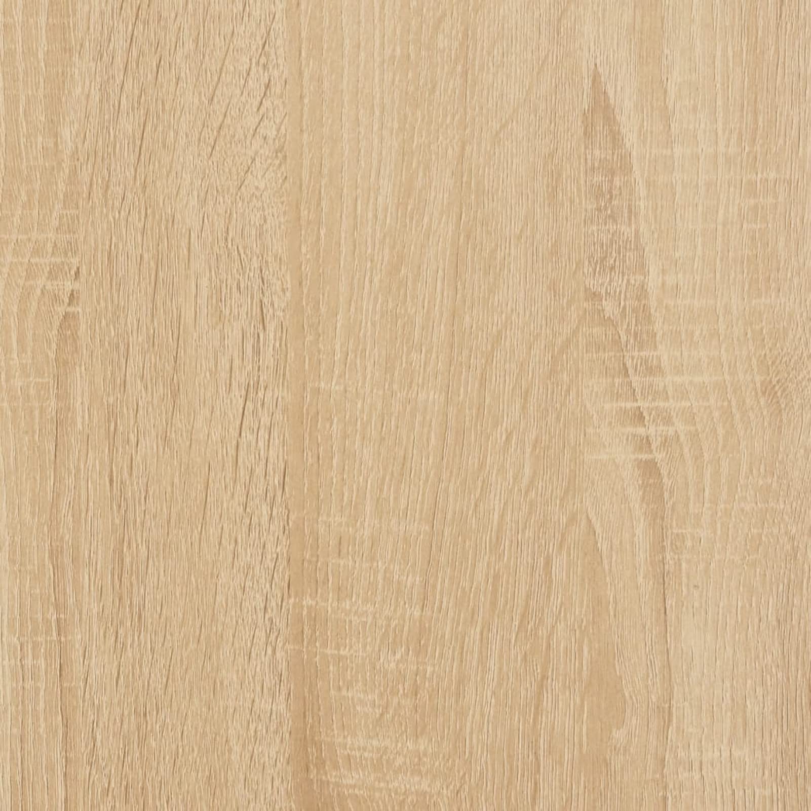 IKAYAA Baule da Esterno in Legno - Rovere Sonoma - 50 x 30 x 28 cm - Cassapanca Contenitore da Esterno - Giardino
