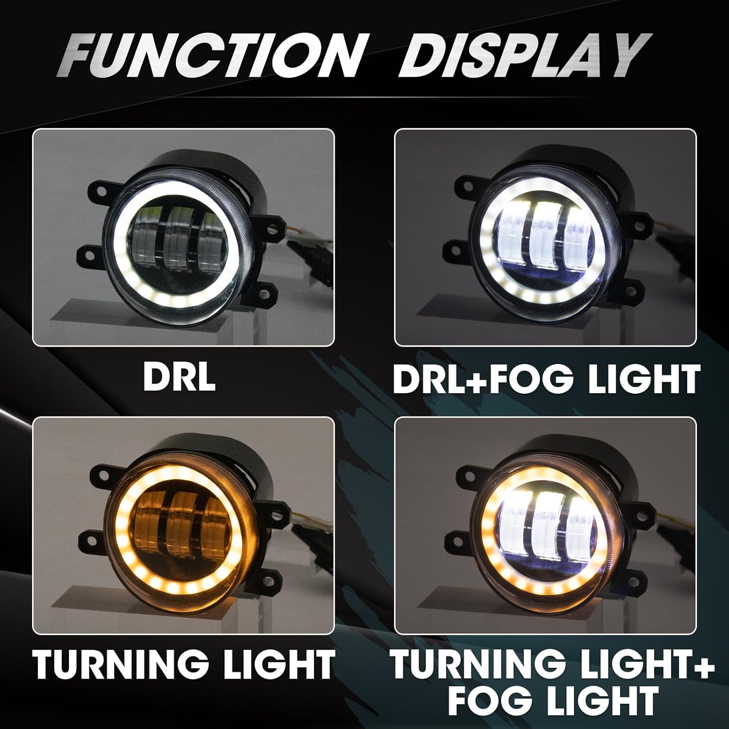 Driving LED Fog Lights for 2011-2013 CT200h, 2011-2014 IS250/350 Toyota 4Runner Avalon Camry Highlander Rav4 Matrix Prius LED Fog Light Replacement -1 Pair (Includes DRL)