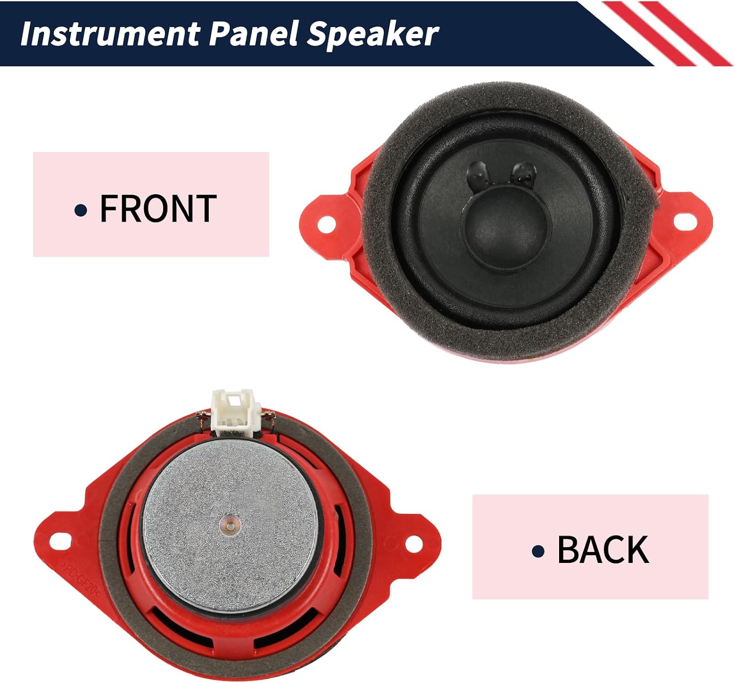 Instrument Panel Speaker Compatible with Mazda 3/6/ CX-5/ CX-9/ CX-30/ CX-50/ CX-70/ CX-90 2013-2025 Replace GKK8-66-960 KE68-66-960,3.5",4-Ohm