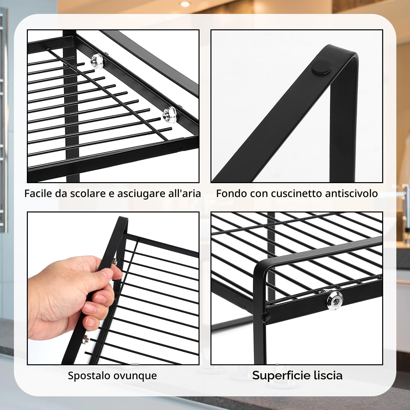 Inserto Ripiano per Armadi, Mensole Cucina Organizer Salvaspazio, Scaffali Divisorio per Ripiani per Armadio Interno per Cucina Bagno Armadi Piano Tavolo Credenza