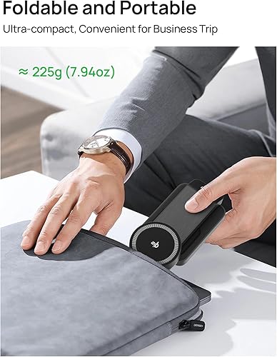 Miniatura 5 de SODI Estación de carga inalámbrica plegable 3 en 1 certificada Qi2 con luz nocturna, soporte de cargador de viaje portátil rápido para