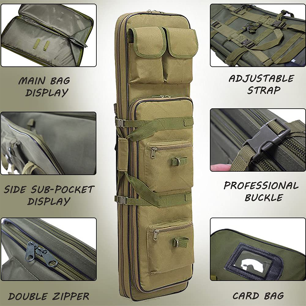 Bolsa De Armas,Funda Pistola,Funda Escopeta Caza,Bolsa para Rifle Funda para Transporte De Armas,Bolsa TáCtica con Correa De Hombro Funda De Nylon para Caza Pesca,CP-120cm