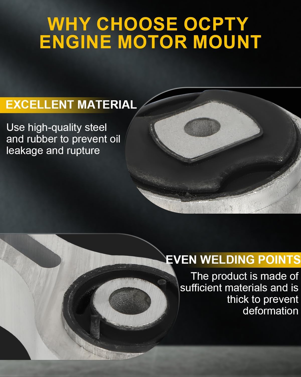 OCPTY Engine Motor Mount Transmission Mount Set Compatible for Ford Mercury Lincoln Vehicles - 2006-2009 Fusion, Milan, 2006 Zephyr, Automatic Trans # A5473, A5474, A5381 (3PCS)