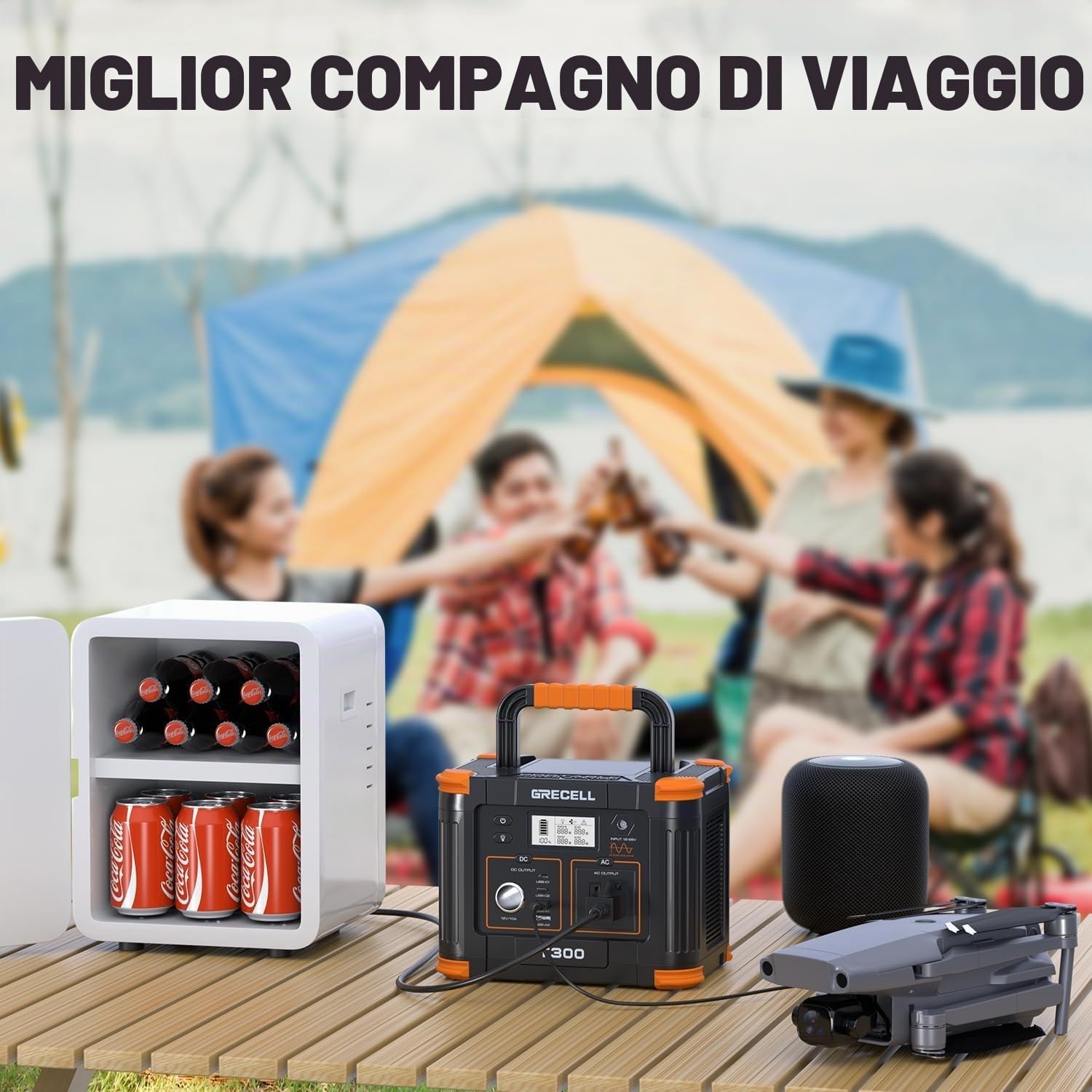 Power station portatile da 300W,288Wh