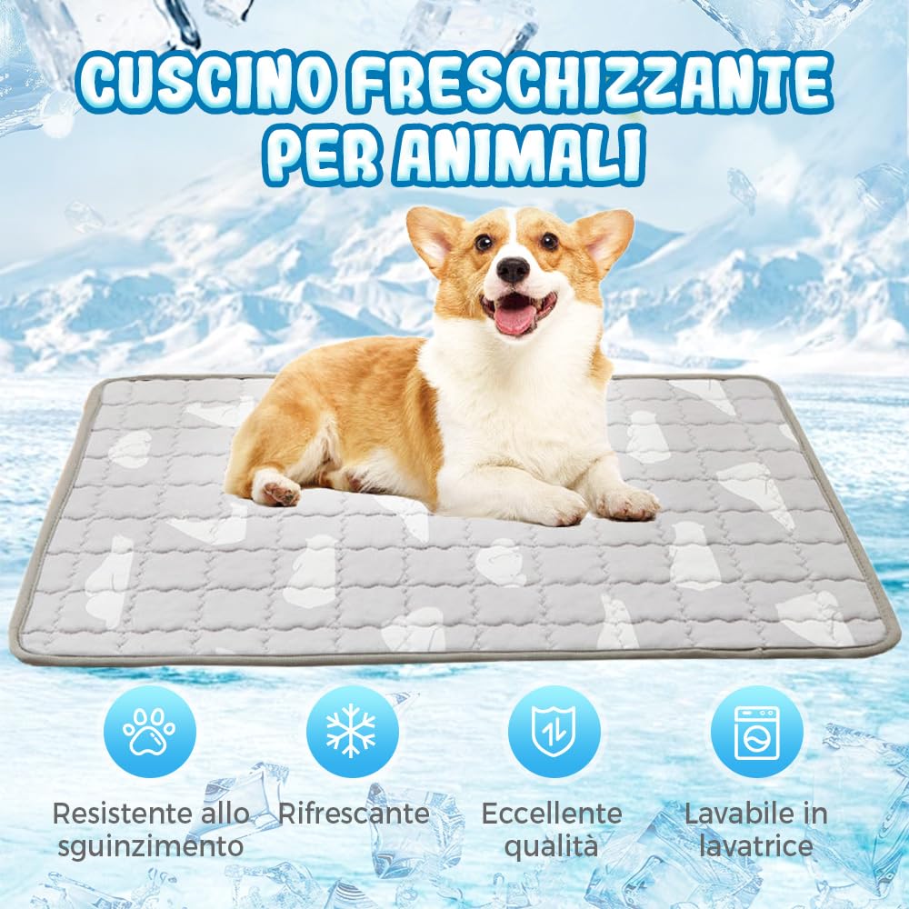 Tappetino Refrigerante Cane, 2026 Nuovo Tappetino Rinfrescante, Cuscino Auto-Refrigerante, Tappeto Refrigerante Tappeto Rinfrescante Perfetto per Cani e Gatti in Estate (Rosa, XL)