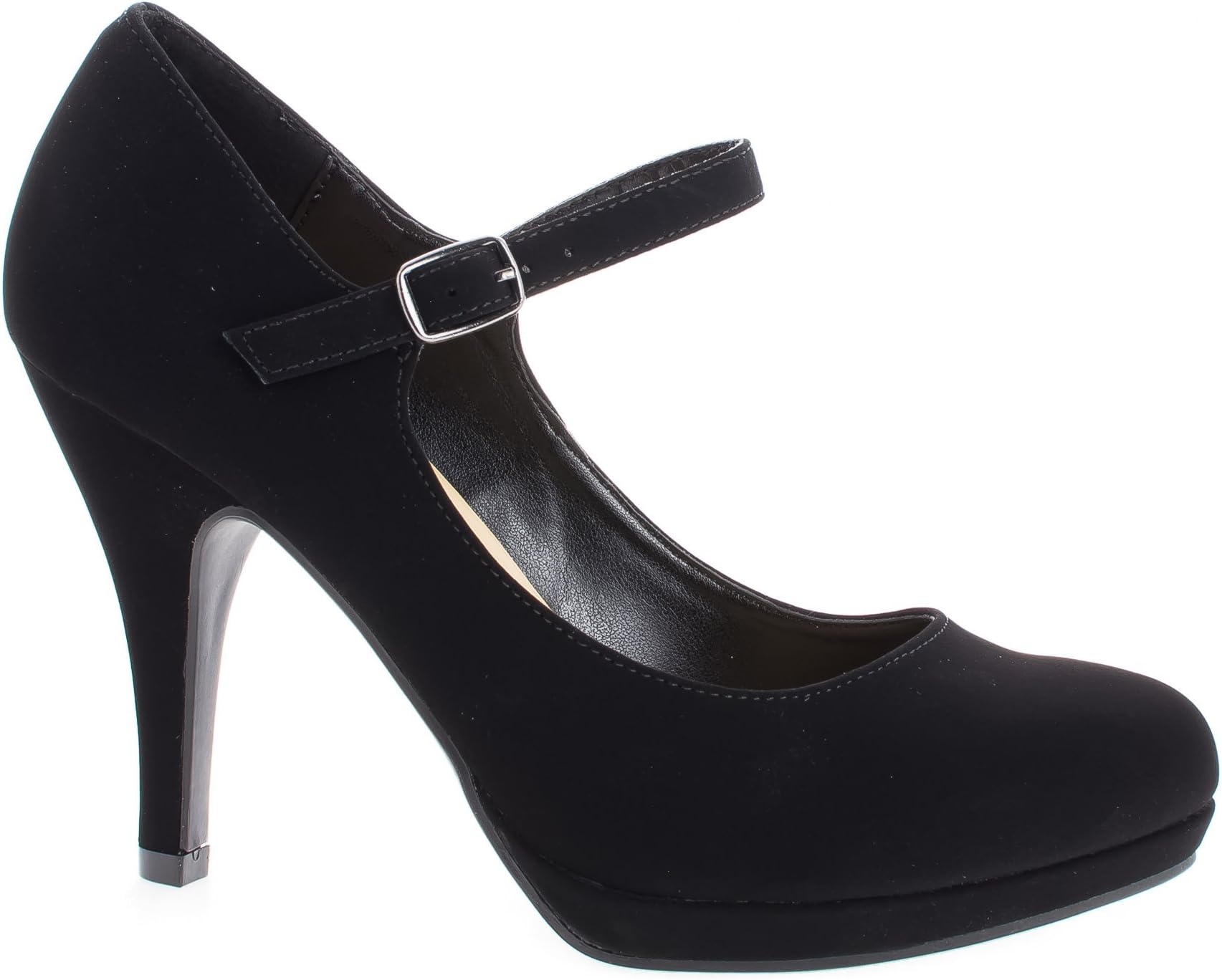 City Classified Dennis Mary Jane PumpSuper Cushioned Memory Foam Inner Sole Black nub 7