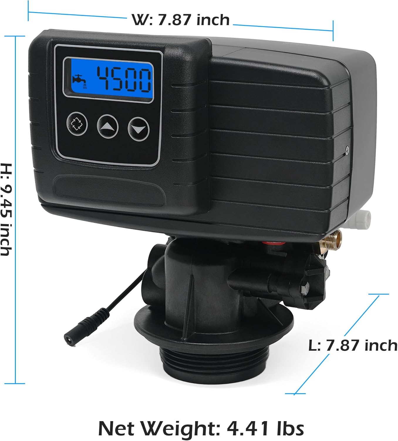 Time Type 5600SXT Water Softener Control Head, 110V Water Softener System Filter Control Head, Electronic Water Softener Valve, Inlet/Outlet DN25, Complete Accessories