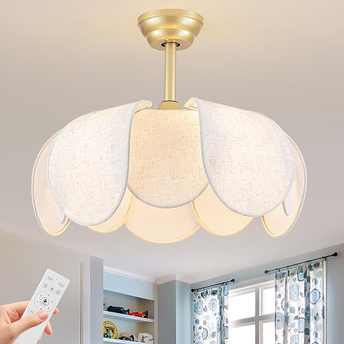 XINGSIYUELYX XINGSIYUELYX Fabric Boho Chandelier Ceiling Fan with Light Remote