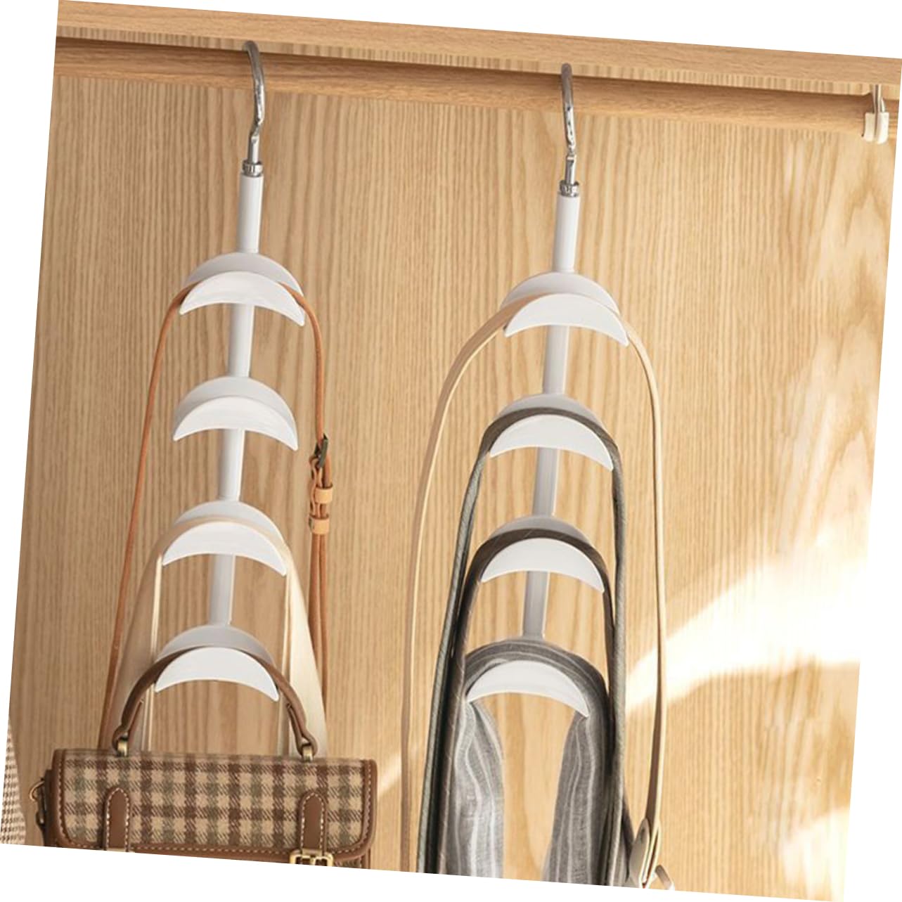 Cabilock Rotatable Handbag Hanger Storage Rack Closet Organizer for Scarves Ties and Purses Space Saving for Neat and Unwrinkled Accessories