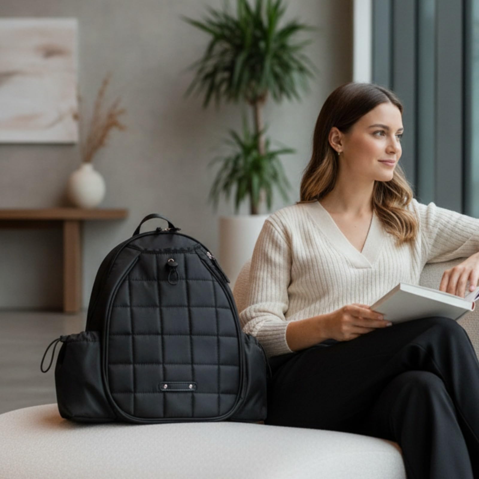 Mochila con Cordón Acolchada Ligera, Espaciosa, Bolso, para Uso Diario, individuos que hacen por, Viajeros Diarios Activos,