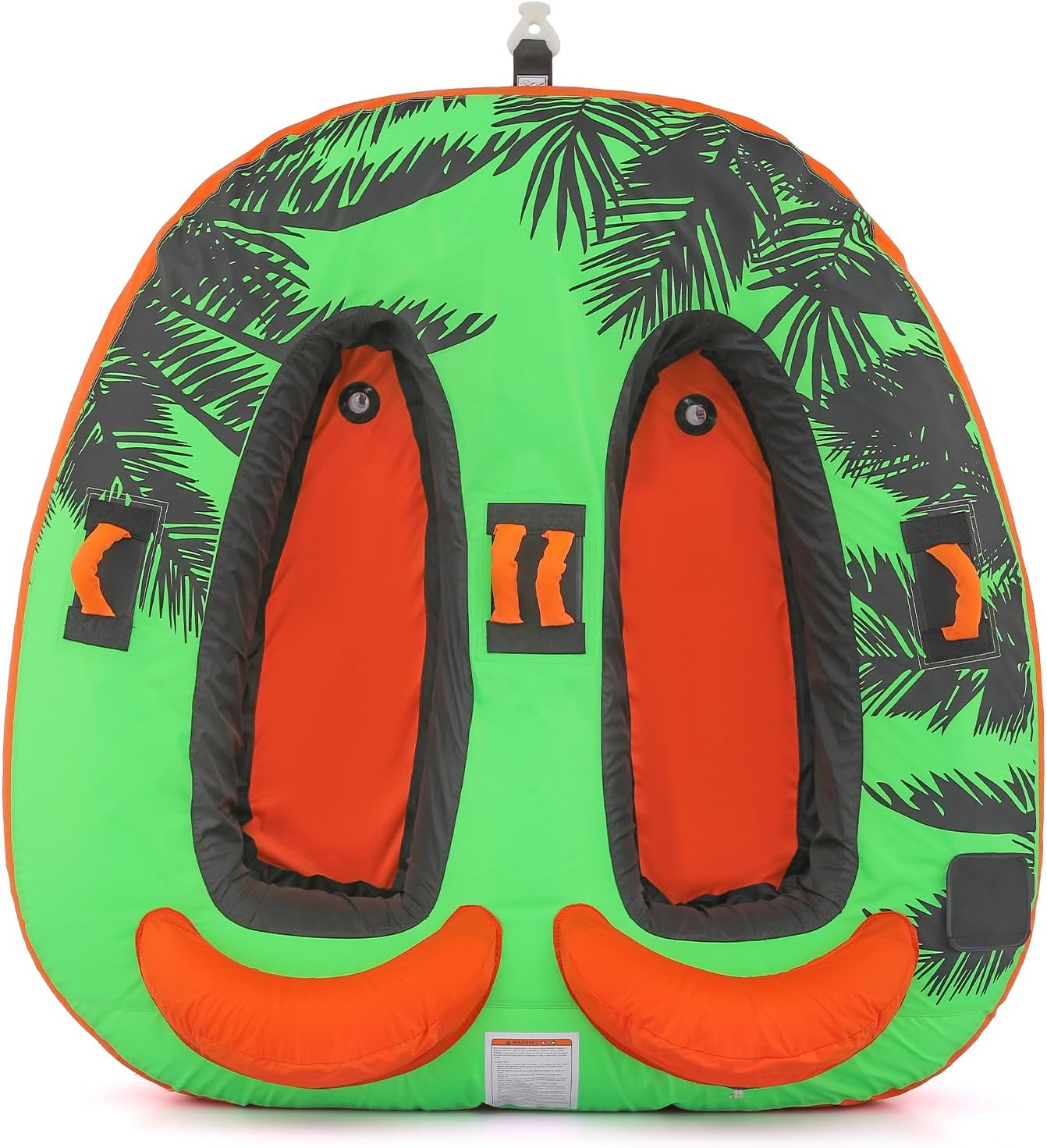 MADOG 1-2 Rider Towable Tube for Boating, Inflatable Boat Tube with Dual Front and Back Tow Points for Water Sports, 1300 lbs Capacity