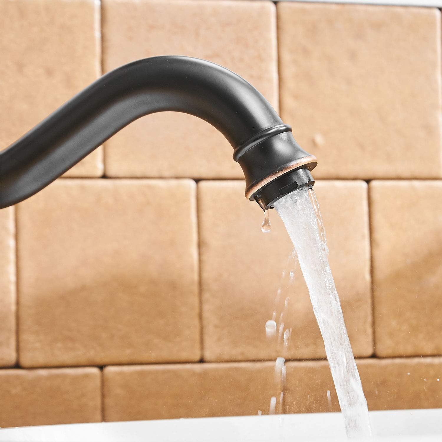 Oil Rubbed Bronze Single Handle Vessel Bathroom Faucet