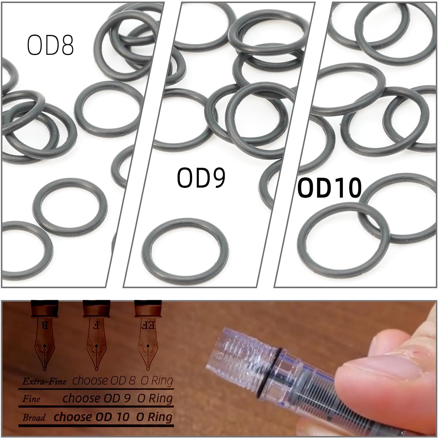 O Ring Set for Eyedropper Fountain Pens Seal Replacement