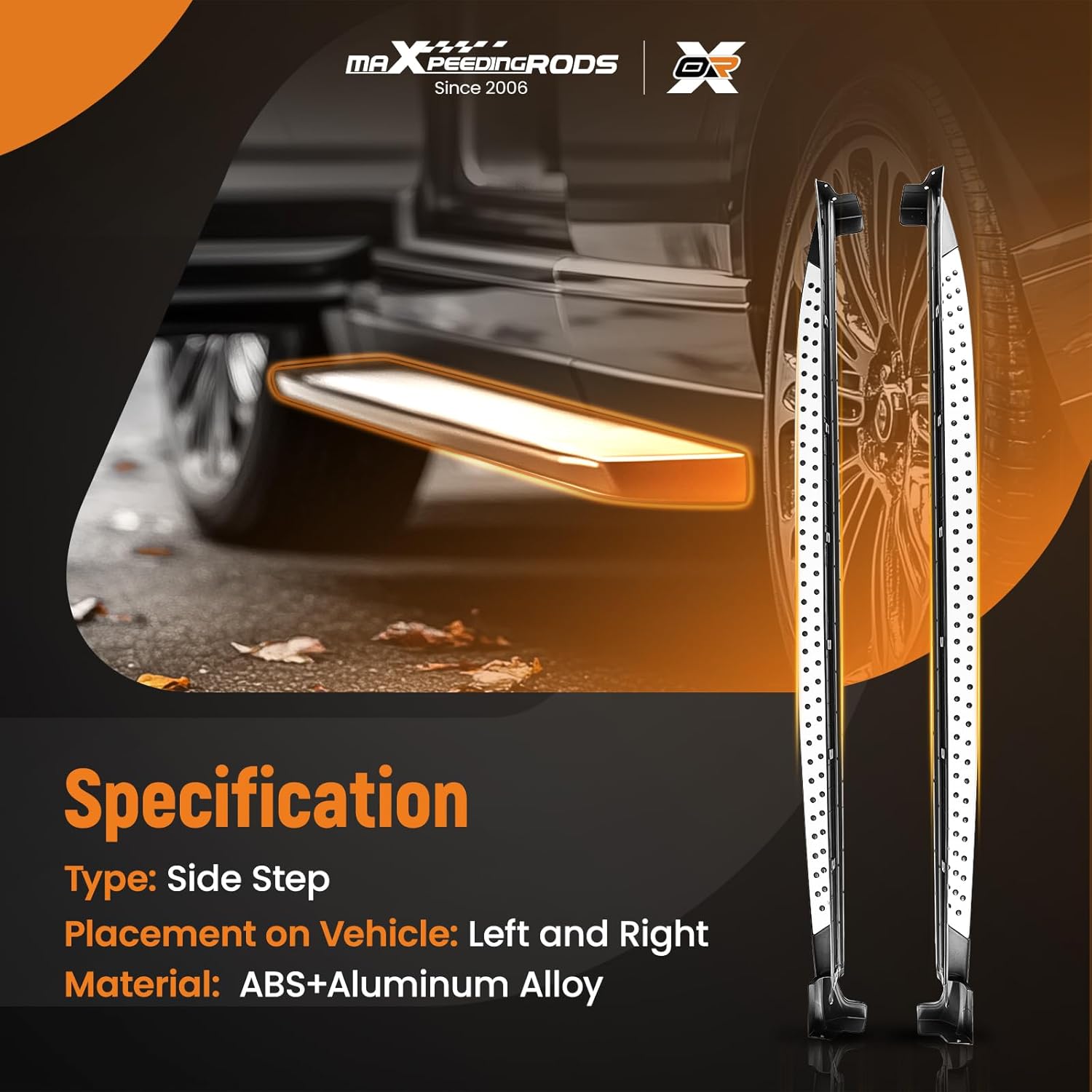 maXpeedingrods Running Boards for Hyundai Santa Fe 2019-2023, Aluminum Alloy Side Step Nerf Bars