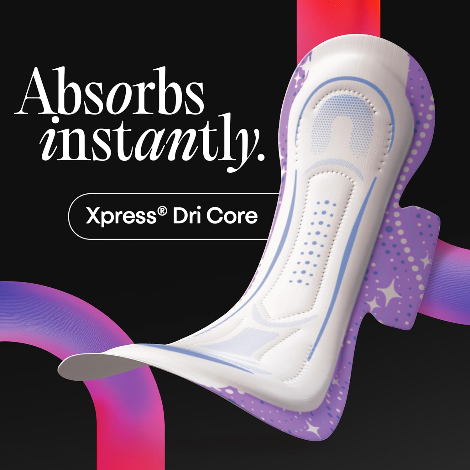 Kotex Overnight Maxi Pads with Wings, Extra Heavy Absorbency, 84 Count (3 Packs of 28)(Packaging May Vary)