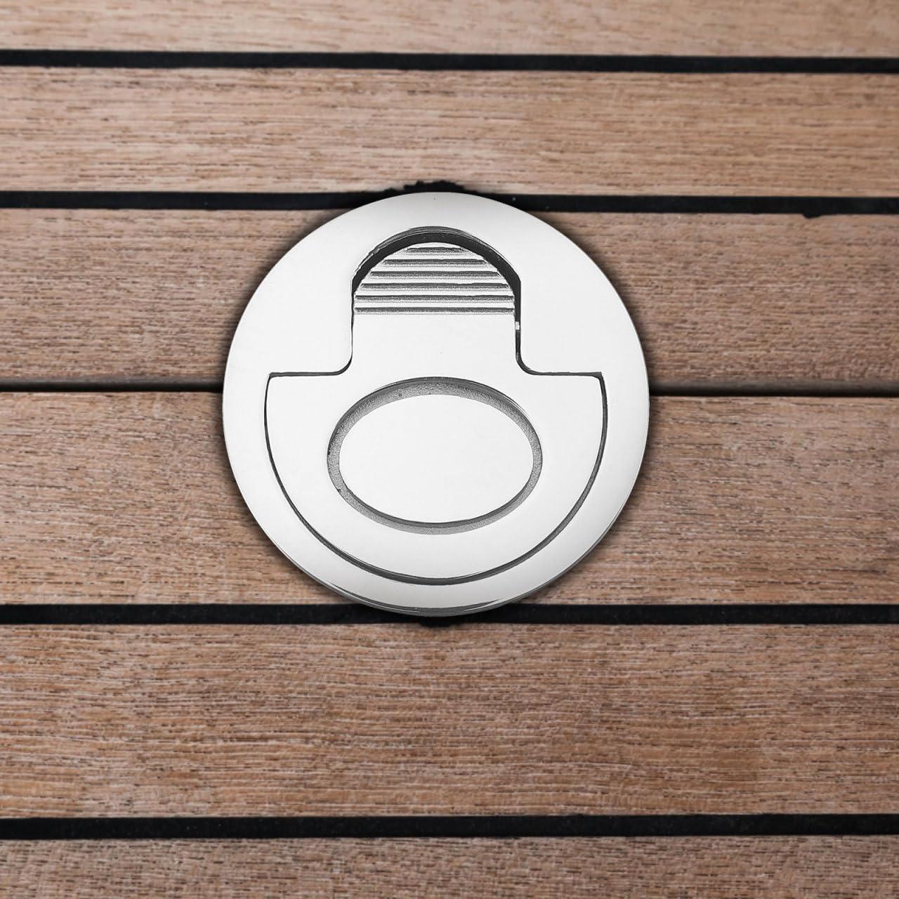 Toddmomy Zuglasche Für Yacht-Hardware Bündiger Hebegriff Lukengriff Für Boote Hebegriff Für Die Bootsdeckluke Bodenverriegelungen Für Boote Luke Schließfach Lukenzug Silver Rostfreier Stahl