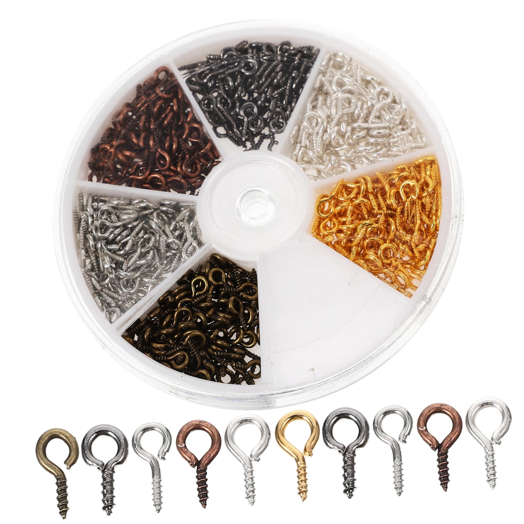 STOBAZA Mini Screw Eye for Jewelry Making Metal Eyelet Hooks for DIY Crafts for Necklaces Earrings and Unique Handicrafts Easy to Use Reliable and Compact