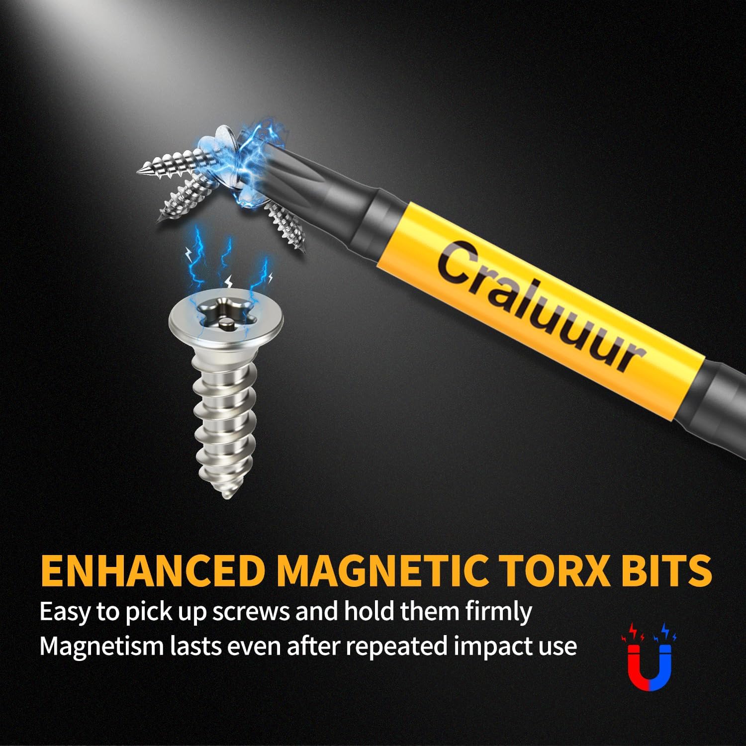 14PCS Impact Long Torx Bit Set, 6-Inch, T7–T40, Tamper Proof Star Bits Set, Magnetic Security Torx Bit Set with 1/4 Inch Hex Shank, S2 Steel, Ideal for Automotive, DIY, Electronics thumbnail