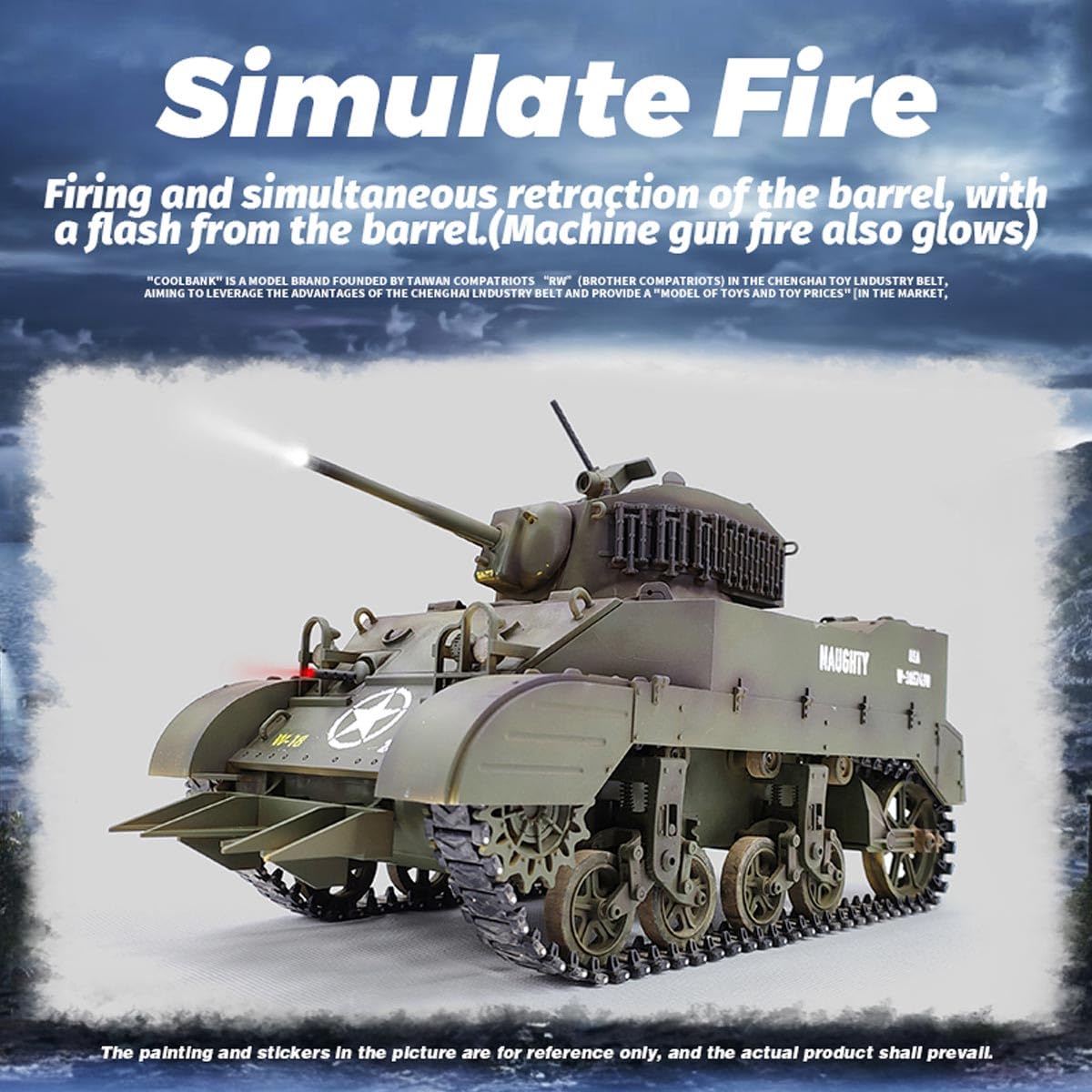 Amazon.co.jp: WOWOBONTOY RC戦車 1/16 2.4G US M5A1 スチュアート軽
