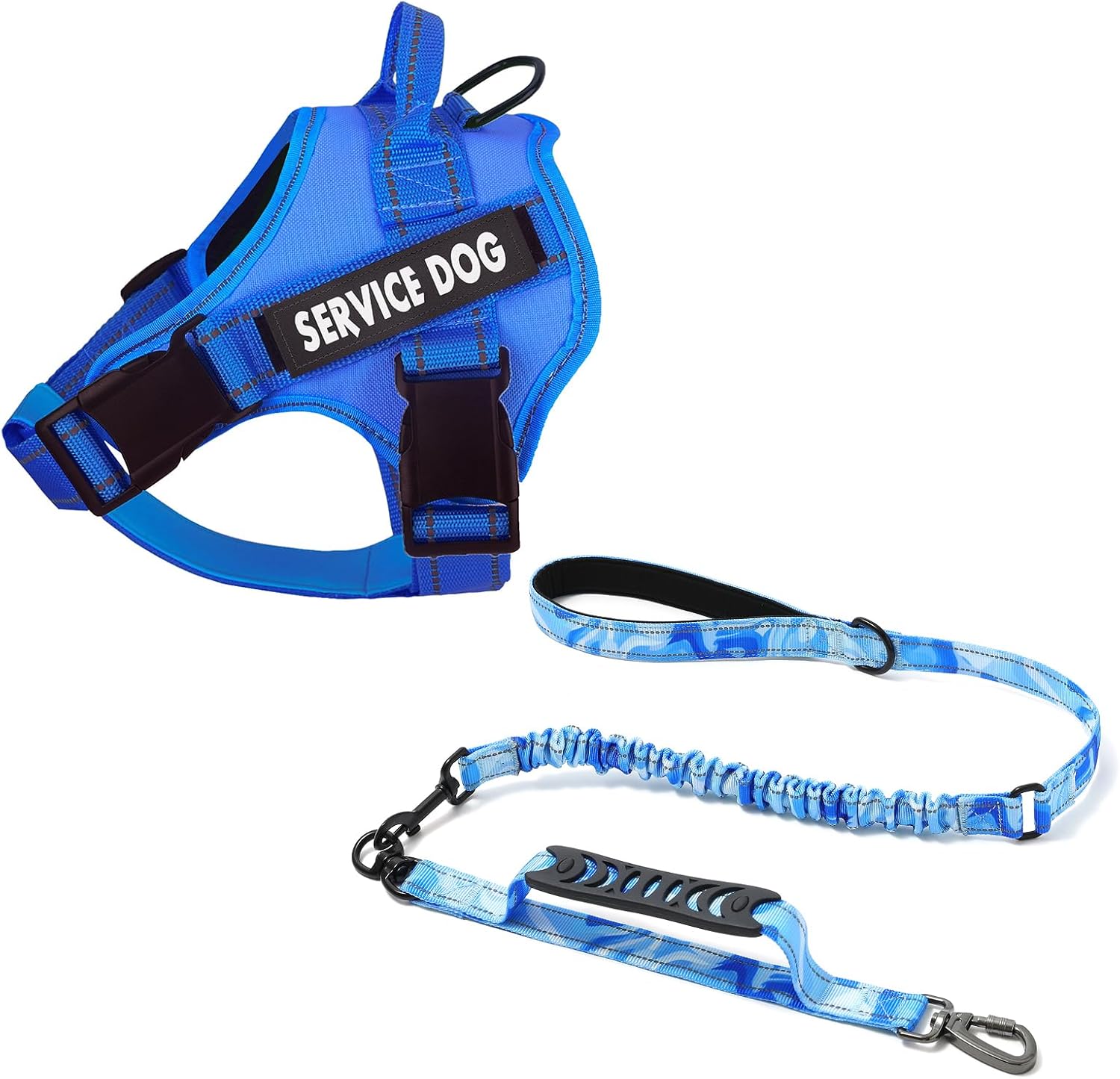 voopet XS Service Dog Harness and Tactical Dog Harness Heavy Duty for Pulling Dogs