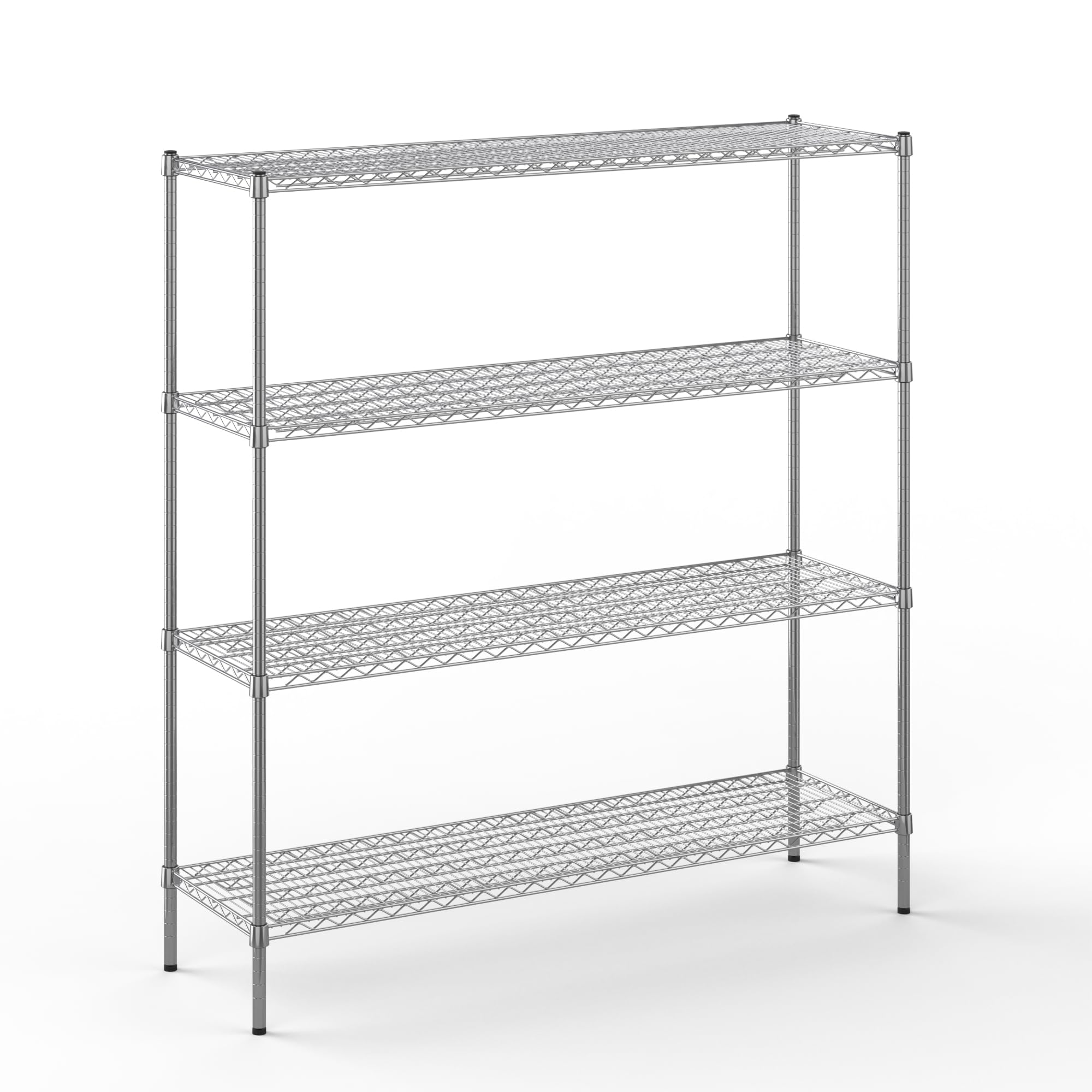 18" Deep x 60" Wide x 64" Height Wire Shelving Kit | 4-Tier | NSF Commercial Storage Rack Unit