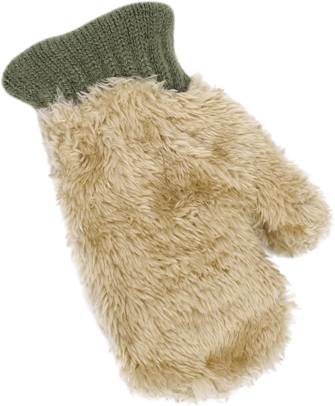 Toddler Winter Warm Mittens Baby Soft Plush Gloves Knit Fleece Lined Ski Snow Gloves for Boys Girls 1-3 Years