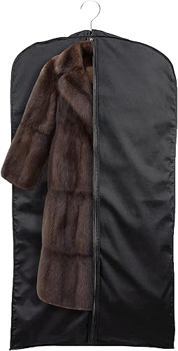 Bolsas de ropa de abrigo de piel de 45 pulgadas para viajes y ropa colgante (negro) - Fundas de traje bolsa de ropa para hombres y mujeres - Bolsa